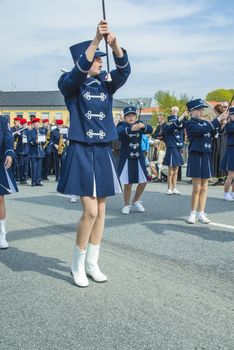 Norwegian Constitution Day is the National Day of Norway and is an official national holiday observed on May 17 each year. This day is also often called the Children's Day. The picture is shot in the center of Halden City.