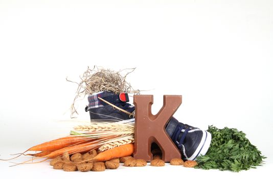 Celebrants of the Sinterklaas celebration are given their initials made out of chocolate.