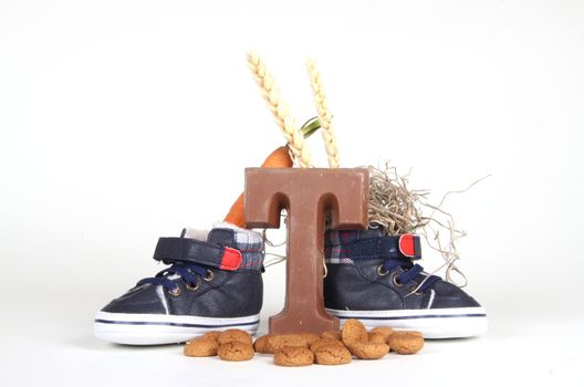 Celebrants of the Sinterklaas celebration are given their initials made out of chocolate.