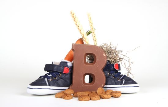 Celebrants of the Sinterklaas celebration are given their initials made out of chocolate.