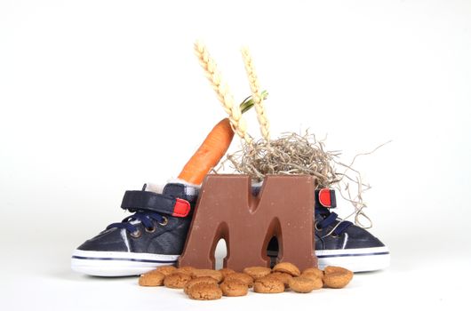 Celebrants of the Sinterklaas celebration are given their initials made out of chocolate.