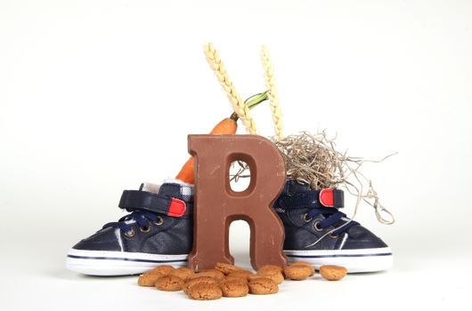 Celebrants of the Sinterklaas celebration are given their initials made out of chocolate.