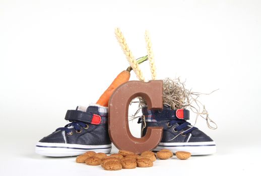 Celebrants of the Sinterklaas celebration are given their initials made out of chocolate.
