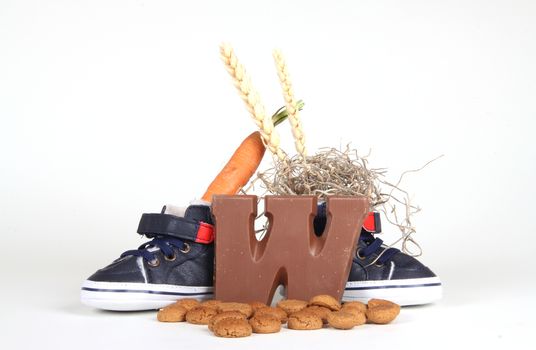 Celebrants of the Sinterklaas celebration are given their initials made out of chocolate.