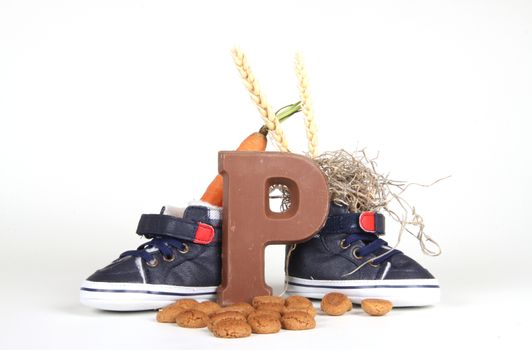 Celebrants of the Sinterklaas celebration are given their initials made out of chocolate.