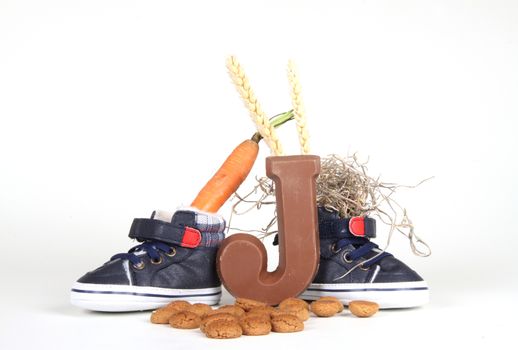 Celebrants of the Sinterklaas celebration are given their initials made out of chocolate.
