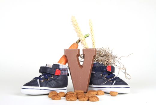 Celebrants of the Sinterklaas celebration are given their initials made out of chocolate.