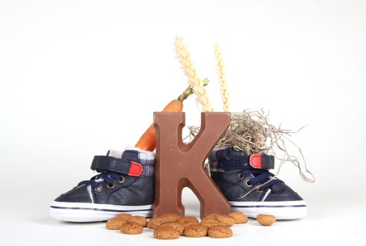Celebrants of the Sinterklaas celebration are given their initials made out of chocolate.