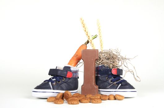 Celebrants of the Sinterklaas celebration are given their initials made out of chocolate.