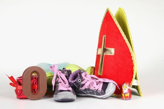 Celebrants of the Sinterklaas celebration are given their initials made out of chocolate.