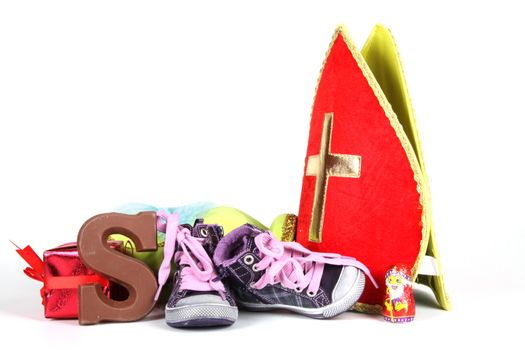 Celebrants of the Sinterklaas celebration are given their initials made out of chocolate.