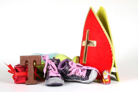 Celebrants of the Sinterklaas celebration are given their initials made out of chocolate.