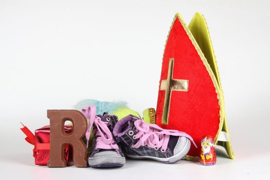 Celebrants of the Sinterklaas celebration are given their initials made out of chocolate.