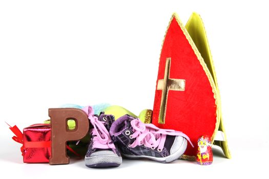 Celebrants of the Sinterklaas celebration are given their initials made out of chocolate.