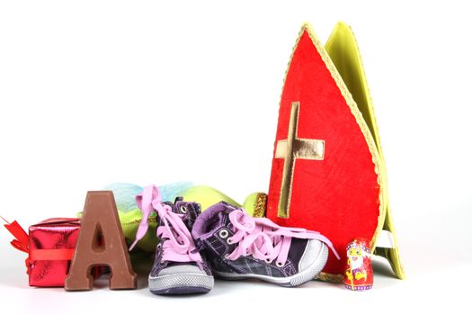 Celebrants of the Sinterklaas celebration are given their initials made out of chocolate.