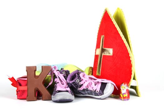 Celebrants of the Sinterklaas celebration are given their initials made out of chocolate.