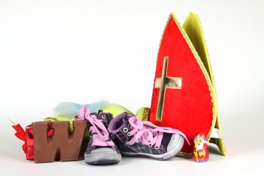 Celebrants of the Sinterklaas celebration are given their initials made out of chocolate.