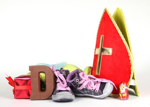 Celebrants of the Sinterklaas celebration are given their initials made out of chocolate.