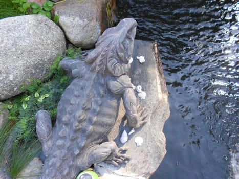 Crocodile statue background