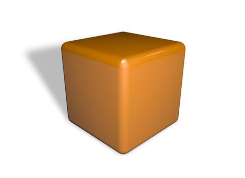 Cube on white background