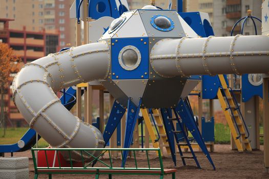 The gaming spaceship   in the playground