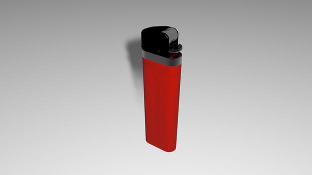 Lighter on a white background