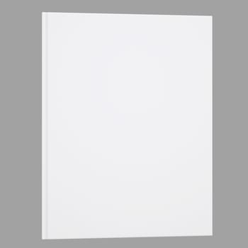 A white of book. Isolated render on a gray background