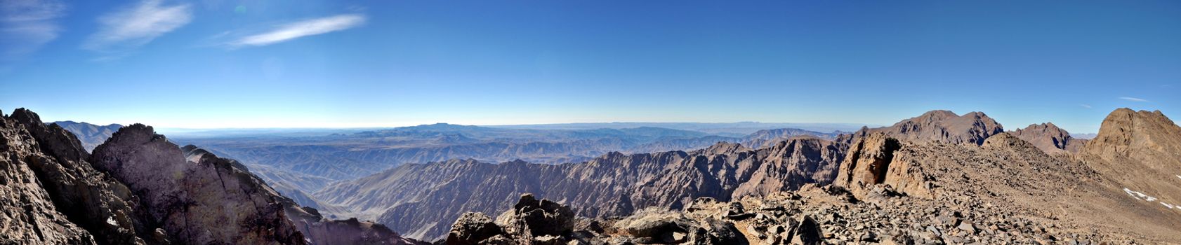 Panoramic view from Mount Toubkal (4,167 metres), Morocco
