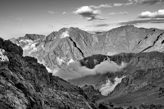 View from Mount Toubkal (4,167 metres), Atlas, Morocco