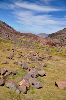 Trekking in the mountains