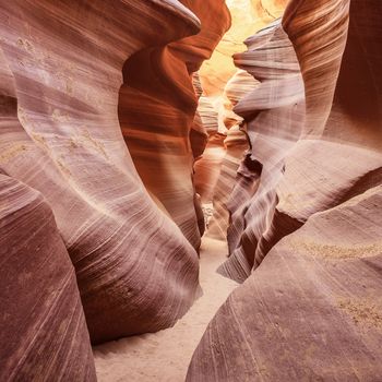 View in the famous Antelope Canyon, USA