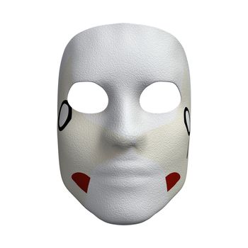 3D digital render of a carnival mask isolated on white background