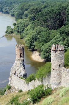 Devin castle (near Bratislava at the border with Austria). Slavac Republic