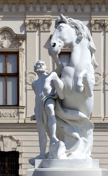 Belvedere Palace statue, Vienna, Austria.