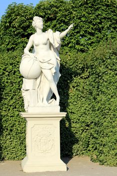 Belvedere Palace Garden statue, Vienna, Austria.