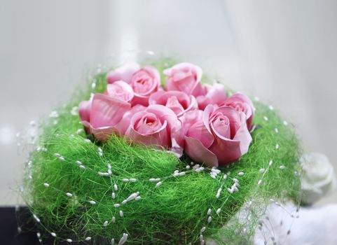 bouquet of roses for wedding, scenery from flowers