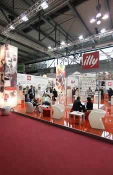 People visit Made in Italy food productions at Tuttofood 2013, World Food Exhibition during Food Week in Milano, Italy.