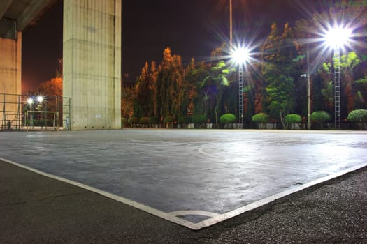 corner on the stone soccer field