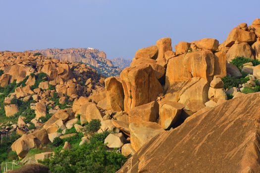 India Karnataka Hampi Roks Landscape