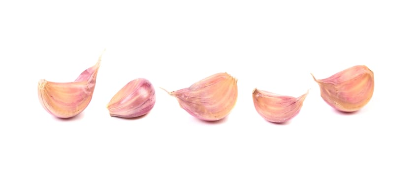 Garlic bulbs isolated on a white background