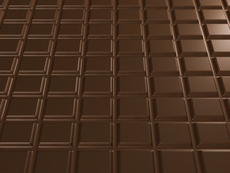 chocolate bar, rectangles, texture. 3d render