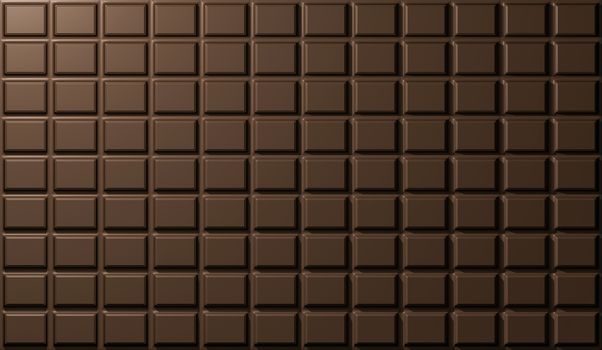 chocolate bar, rectangles, texture. 3d render