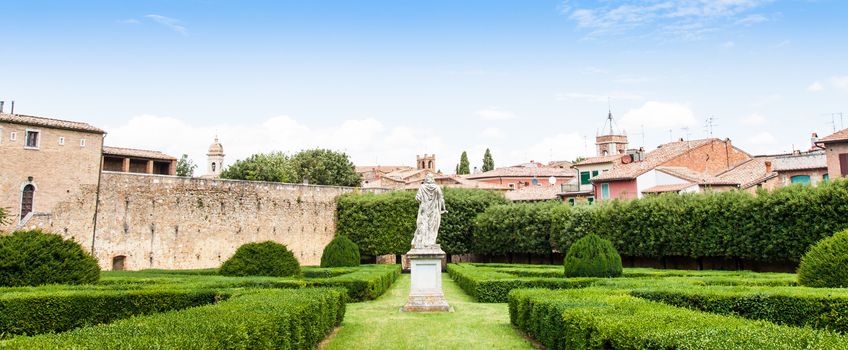 Italy, Tuscany region, San Quirico. Famous Italian garden of Orti Leonini