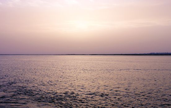 View of Ria Formosa, natural conservation region in Algarve, Portugal. 