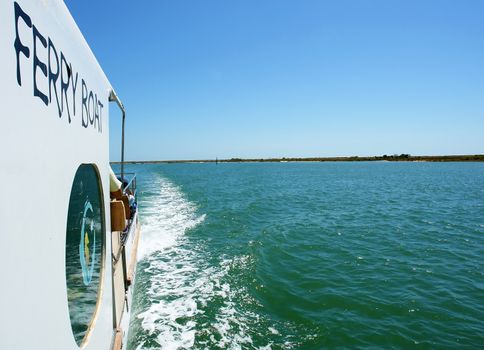 View of Ria Formosa, natural conservation region in Algarve, Portugal. 