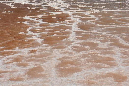 Texture of saline marshes of cousine salt production in Tavira, Ria Formosa, Algarve, Portugal