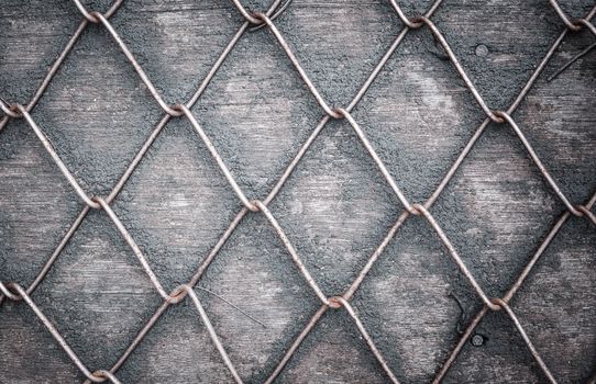 Wire Mesh Fence on wood