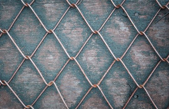 Wire Mesh Fence on wood