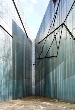 Facade of the Jewish museum in Berlin (Germany), project of the architect Daniel Libeskind
