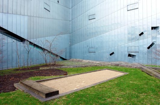 Facade of the Jewish museum in Berlin (Germany), project of the architect Daniel Libeskind